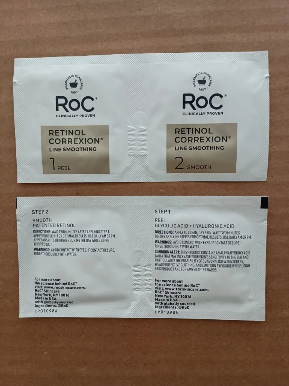 20 RoC Retinol Correxion Line Smoothing 2 Step Peel Pads, no box